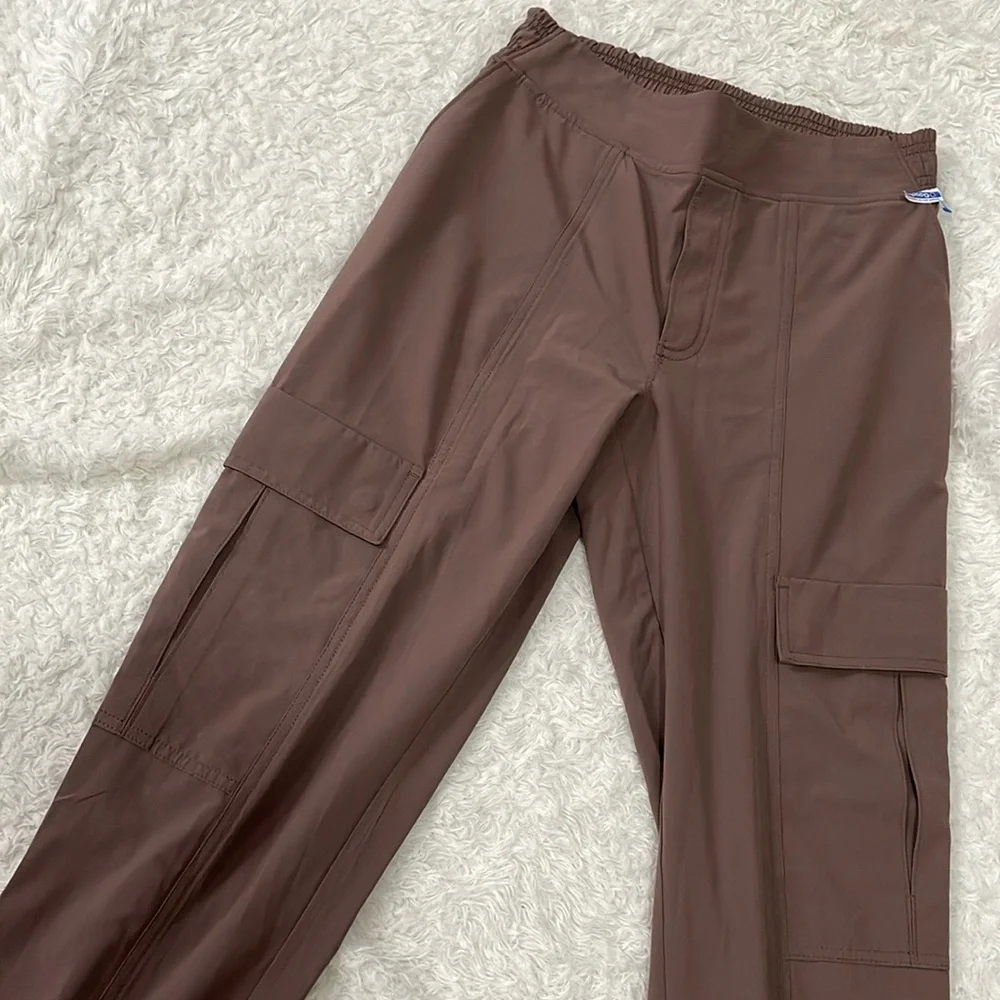 Athleta Brown Track Joggers Relaxed Fit